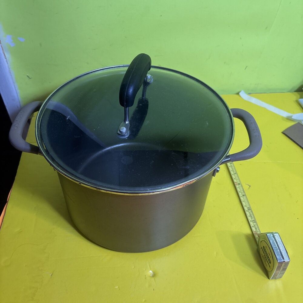 Circulon Premier Professional 8QT Stock Pot Nonstick Pre-owned.